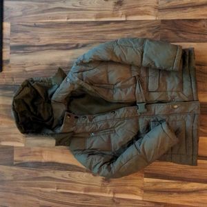 Zara Kids olive green puffer coat